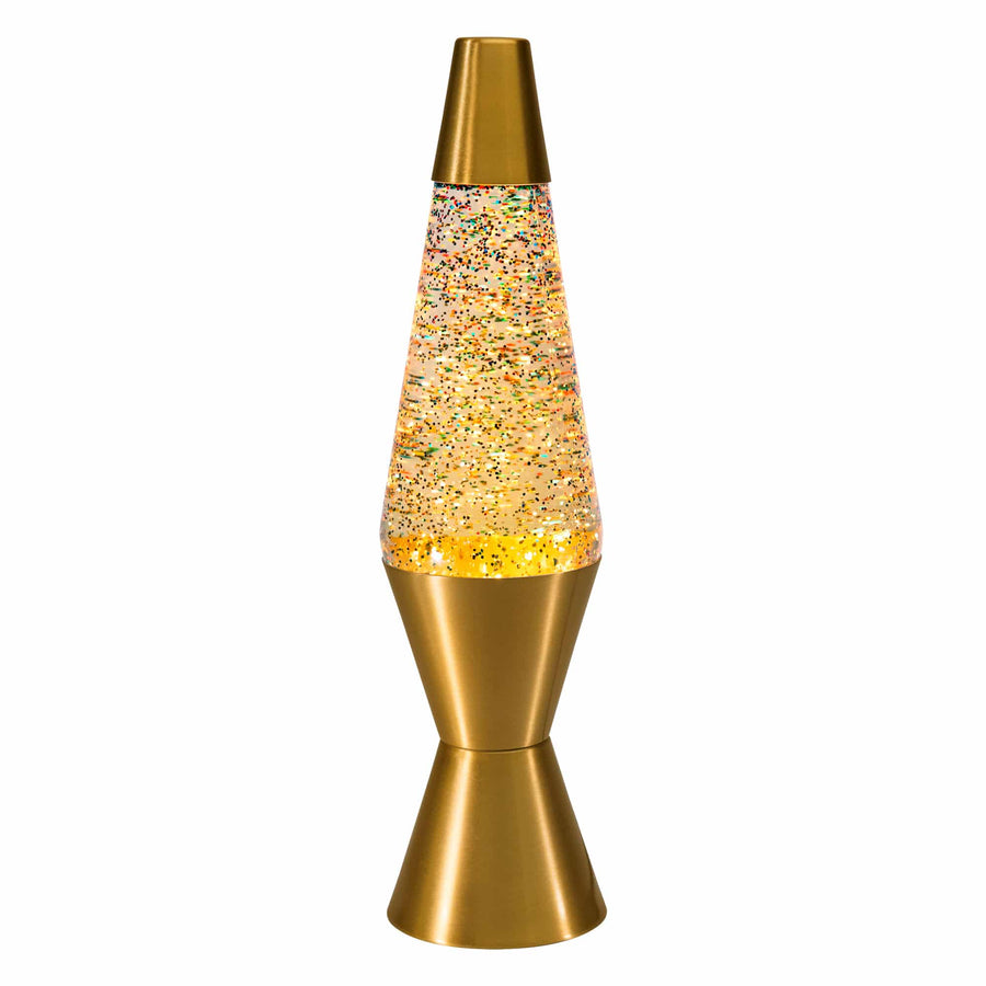 14.5″ LAMP RAINBOW GLITTER – CLEAR/GOLD R7