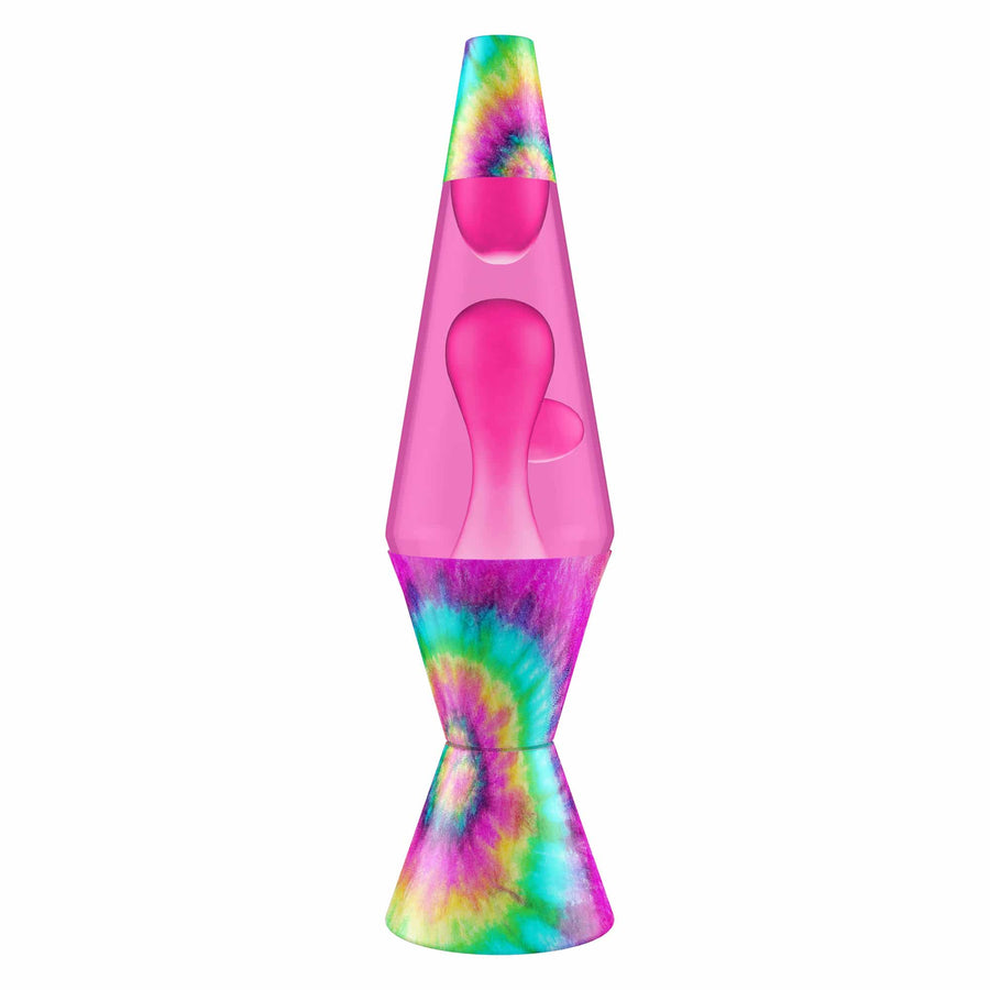 14.5″ LAMP – TIE DYE PINK SPIRAL O3